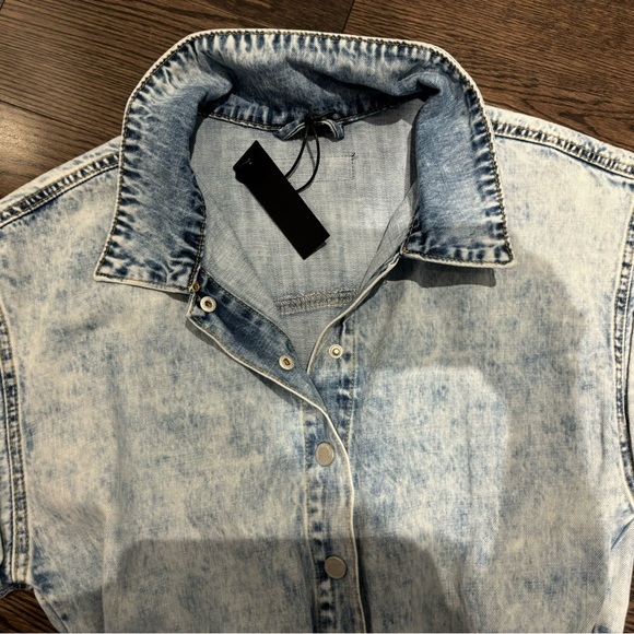 BlankNYC Denim Shorts Romper - Picture 4 of 6